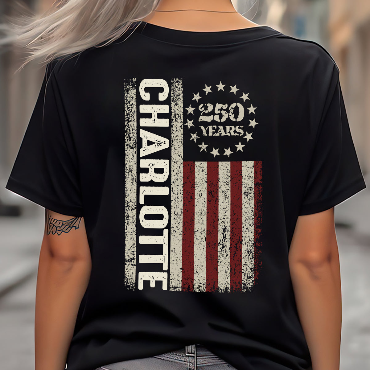 Custom Name American 250 Years Front And Back Dark Shirt TH10 896829