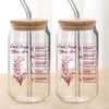 God Says I Am Name Letter In Bible Toile De Jouy Style - Personalized Glass Can With Lid CH07 896954