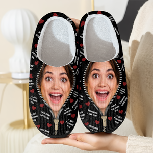 Custom Photo I F* Love You I Love F* You Gift For Him - Personalized Slippers HO82 900168