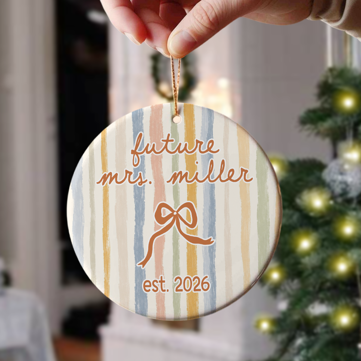 Personalized Auntie Ceramic Ornament Holiday Keepsake, Wedding Christmas Tree Decoration TH10 170667
