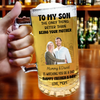 Custom Photo My Son Is My Pride And Joy Print Glass Beer Mug Father's Day Gift For Son HA75 892208