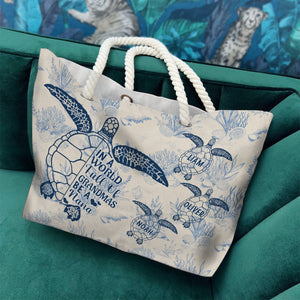 Toile De Jouy World Full Of Grandmas Beach Bag Personalized Gift For Family HO82 894846