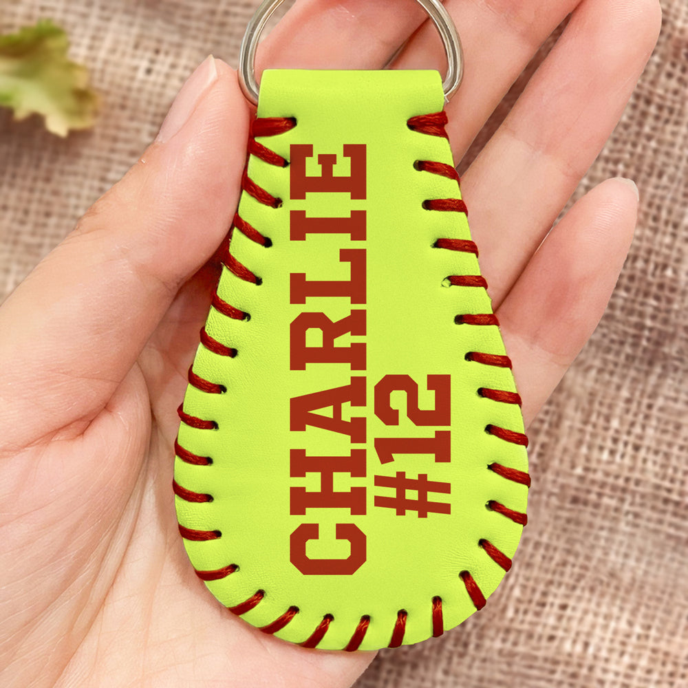 Custom Name Leather Sport Keychain For Sport Player TH10 892829