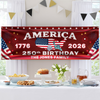 Custom 250th Anniversary America Banner 1776-2026, USA Patriotic Garden Flag, Independence Day Party Decor LM32 669279