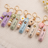 Personalized Custom Photo And Name Floral Beaded Keyring TH10 170805