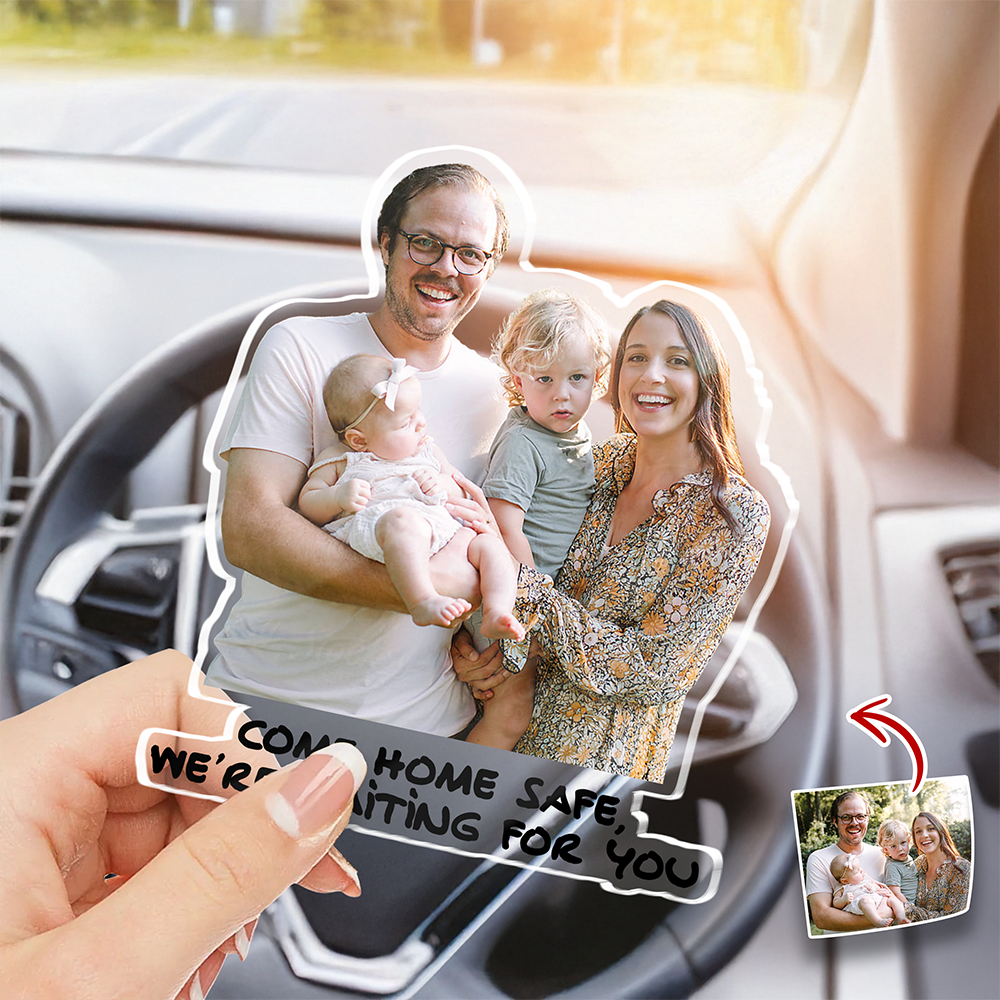 Custom Photo Car Visor Clip - Personalized Gift For Family LM32 899829