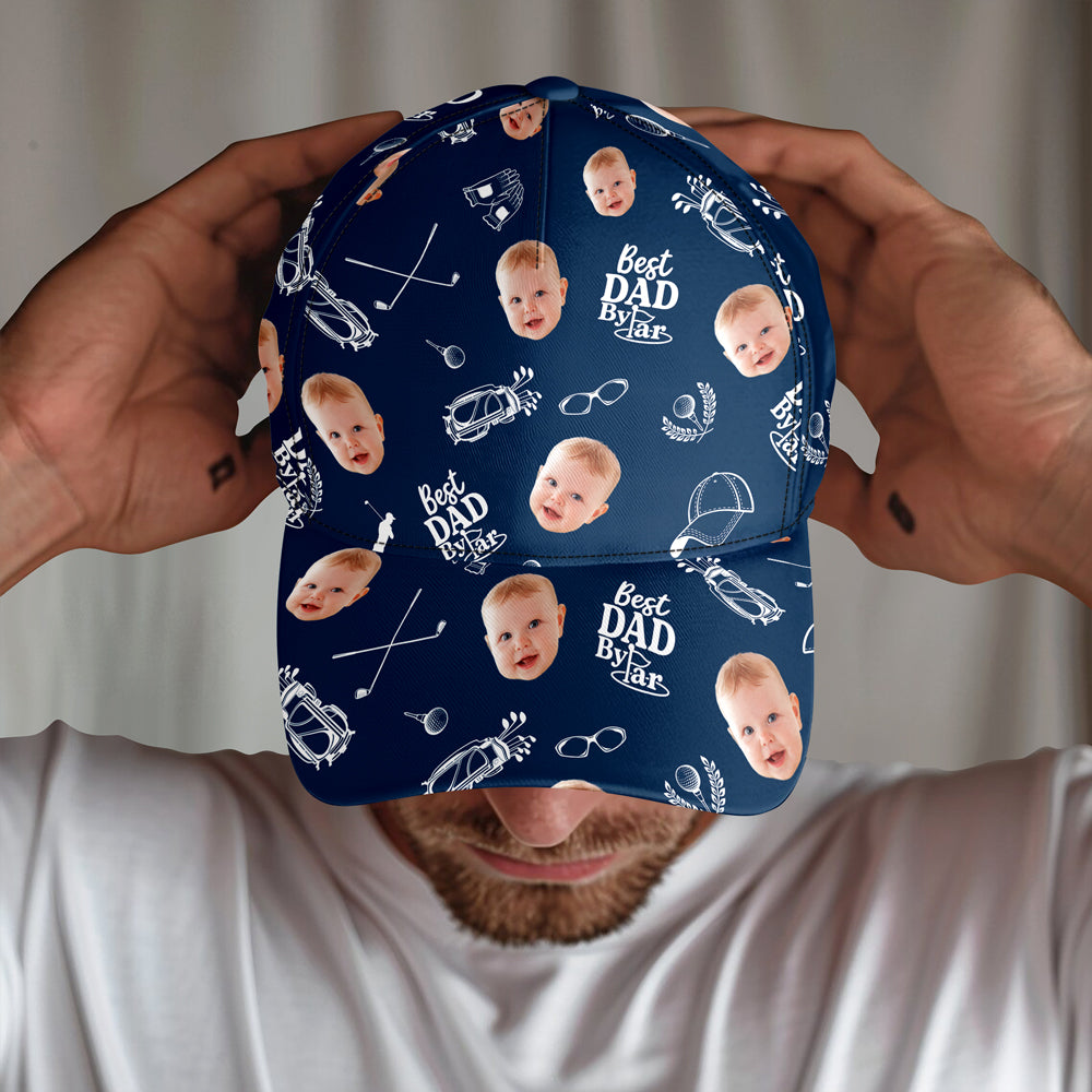 Custom Photo Best Dad By Par Classic Cap - Gift for Golf Dad HA75 921280