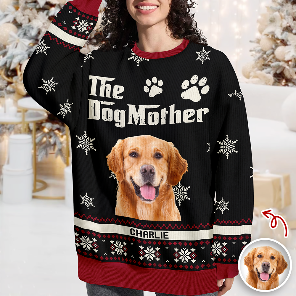 Custom Photo The Dogmother - Personalized Christmas Ugly Sweater CH07 899878