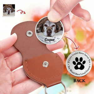 Custom Photo Pet You Left Paw Prints On My Heart Memorial Pocket Hug HA75 897984