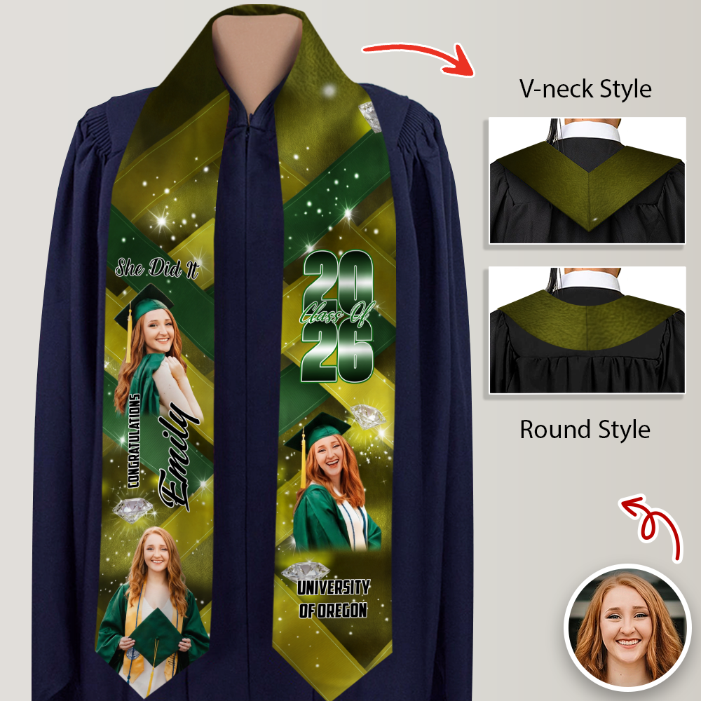 Custom Photo Class of 2026 Graduation Celebration Stole TH10 898365