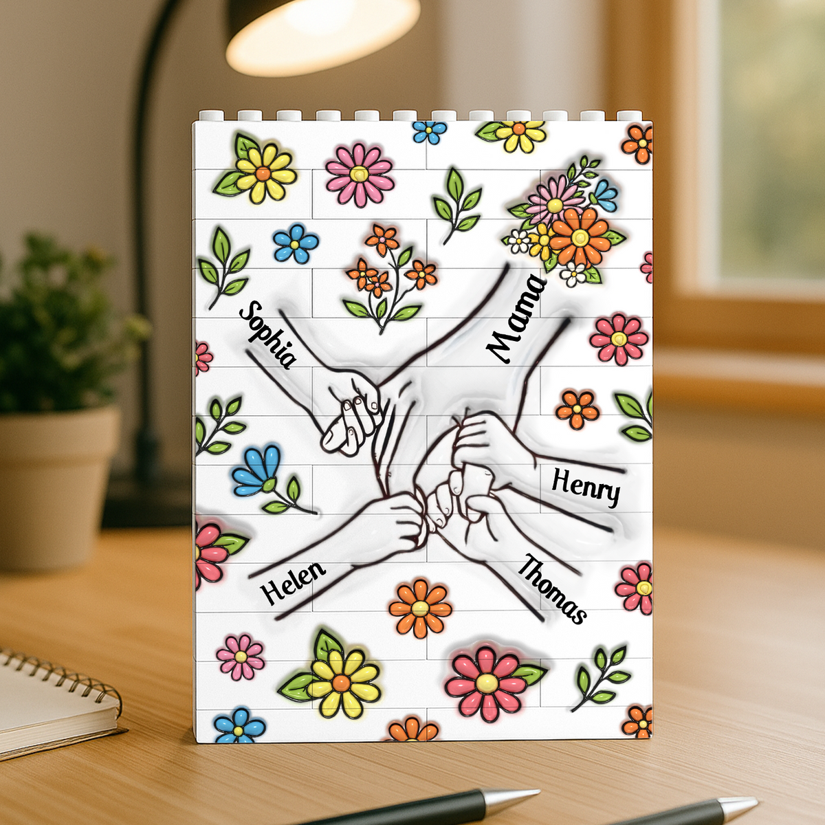 Personalized Holding Mom's Hand Building Blocks Gift For Mother's Day HA75 920632