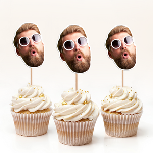 Custom Funny Face Photo For Family Cupcake Topper TH10 892503