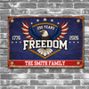 250 Years of Freedom America 1776–2026 Anniversary Metal Sign HA75 920124
