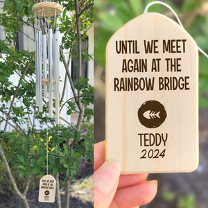 Until We Meet Again At The Rainbow Bridge Memorial Wind Chimes TH10 892463