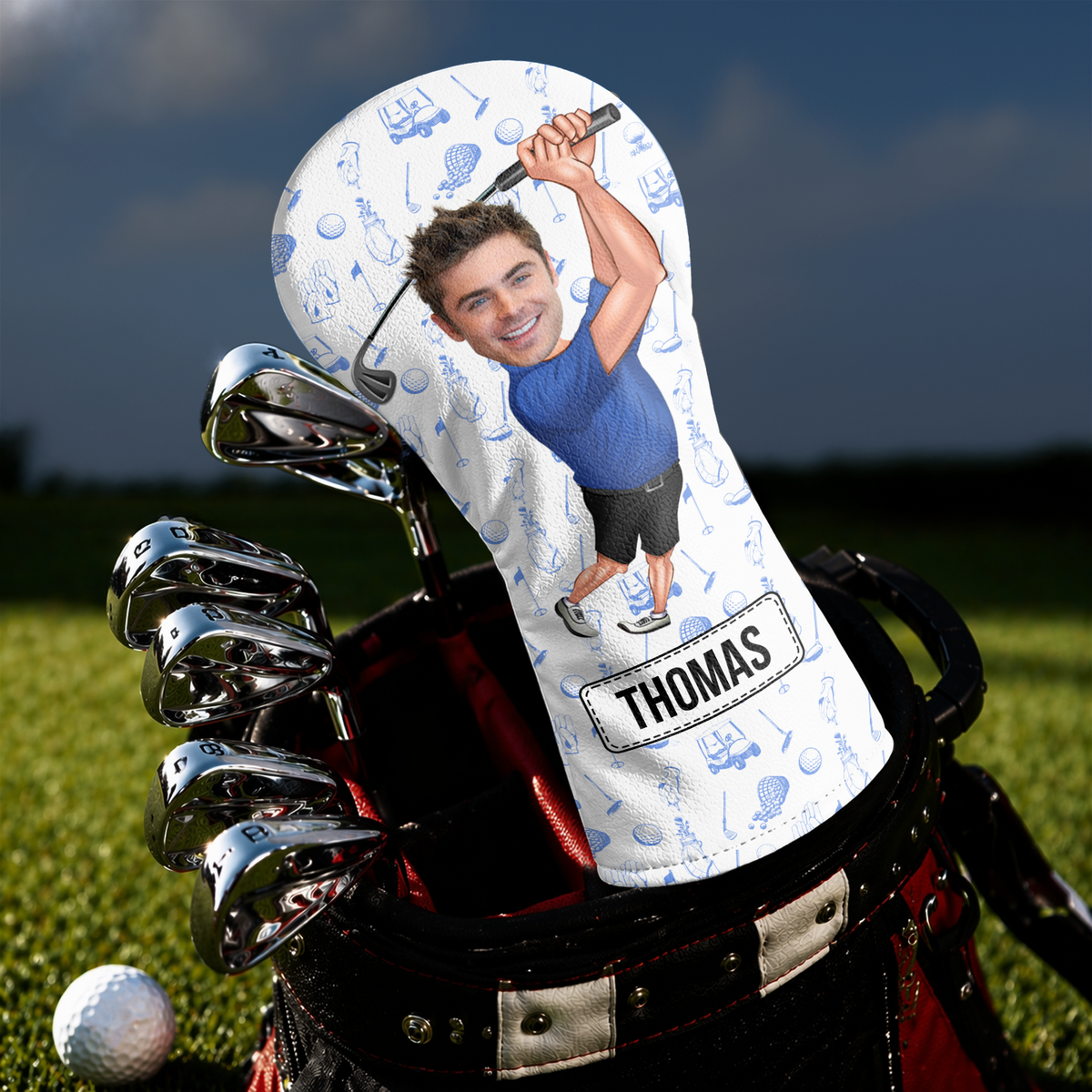 Custom Funny Golfer Photo Golf Head Cover - Golf Lovers Gift CH07 911430