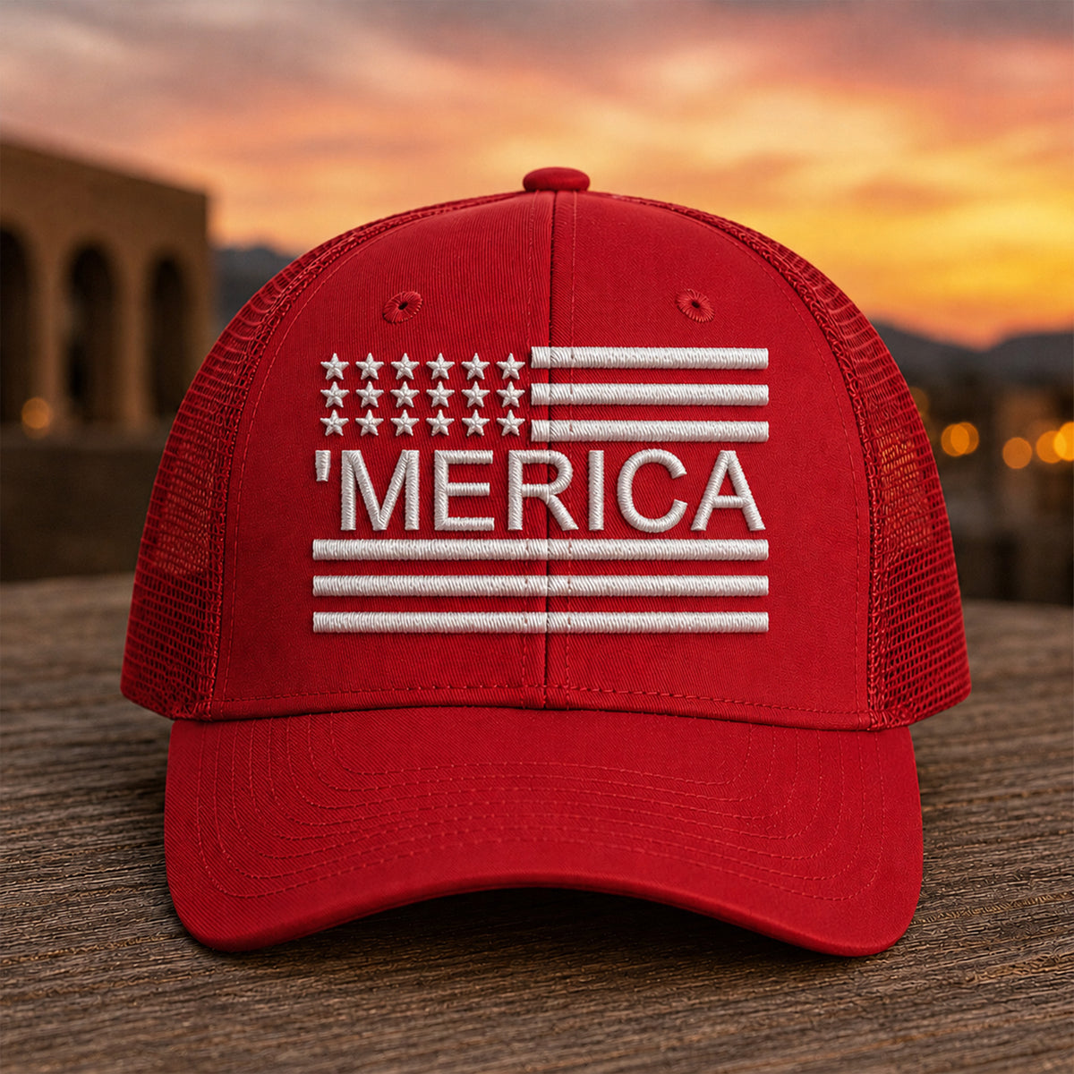 American Flag 4th of July Patriotic Trucker Hat, Patriotic USA Hat HA75 921668