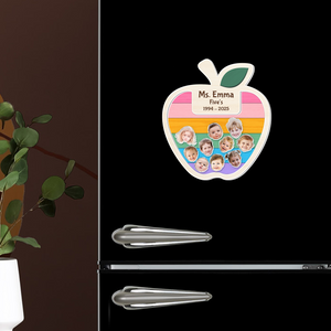 Custom Photo Thank You Teacher – Personalized Apple Shaker Locker Magnet Gift From Students HO82 894426