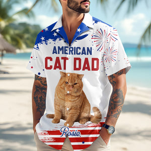 Custom Photo American Dog Dad Personalized Hawaiian Shirt Gifts For Dog Lovers CH07 896094
