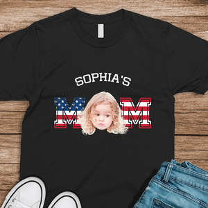 Custom Photo Kid - Kid's Dad US Flag Dark Shirt HA75 892426