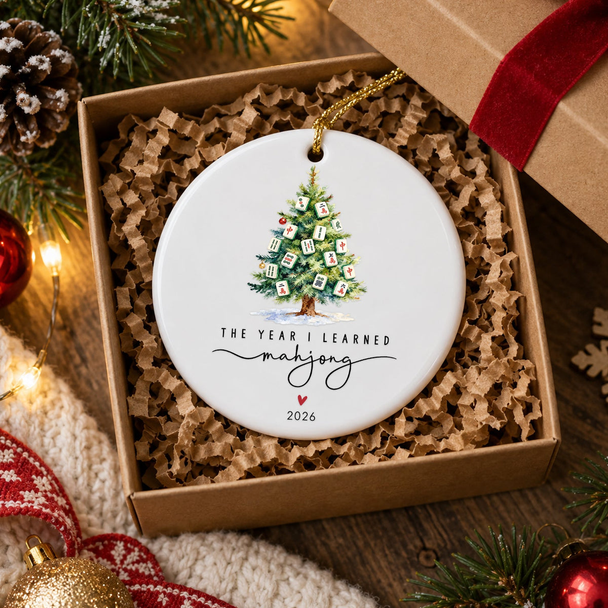 The Year I Learned Mahjong Ceramic Ornament For Christmas TH10 171033