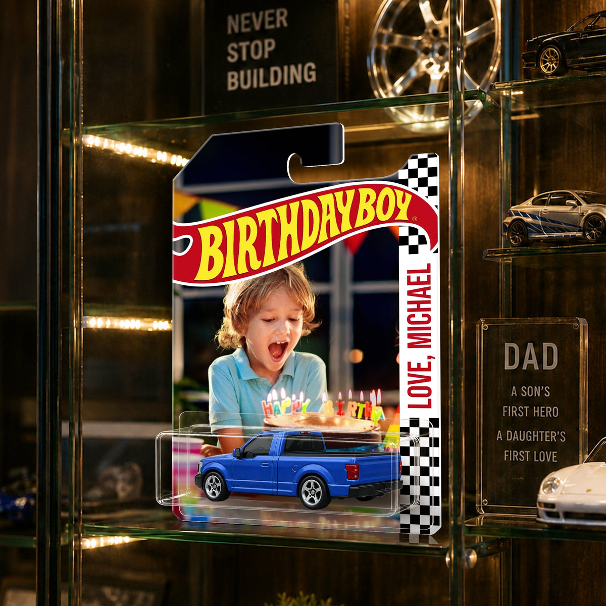 Personalized Photo Birthday Boy Girl Wheels Packaging for Birthday Custom Collector Gift HO82 903376