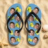 Custom Photo Tropical Summer Pattern Flip Flops - Personalized Beach Gift CH07 911604