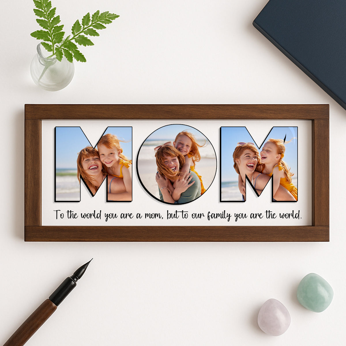 Custom Photo To Our Family You Are The World Photo Frame For Family TH10 169015