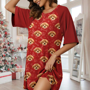 Custom Photo Dog Cat Raglan Nightgown TH10 898039