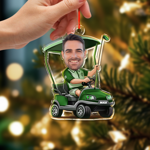 Custom Photo Golfer Christmas Acrylic Ornament For Golf Loving LM32 893835