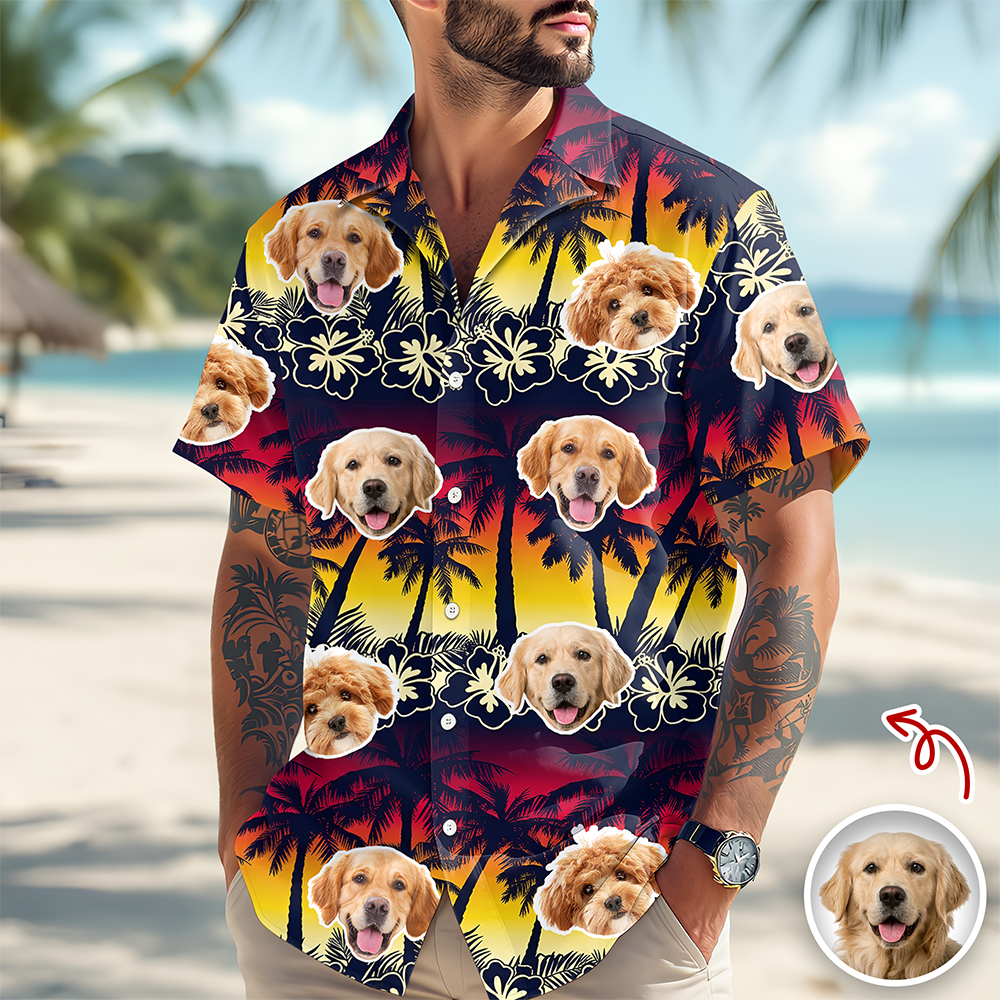 Custom Face Photo Aloha Hawaiian Shirt Vacation Beach Gift CH07 911454