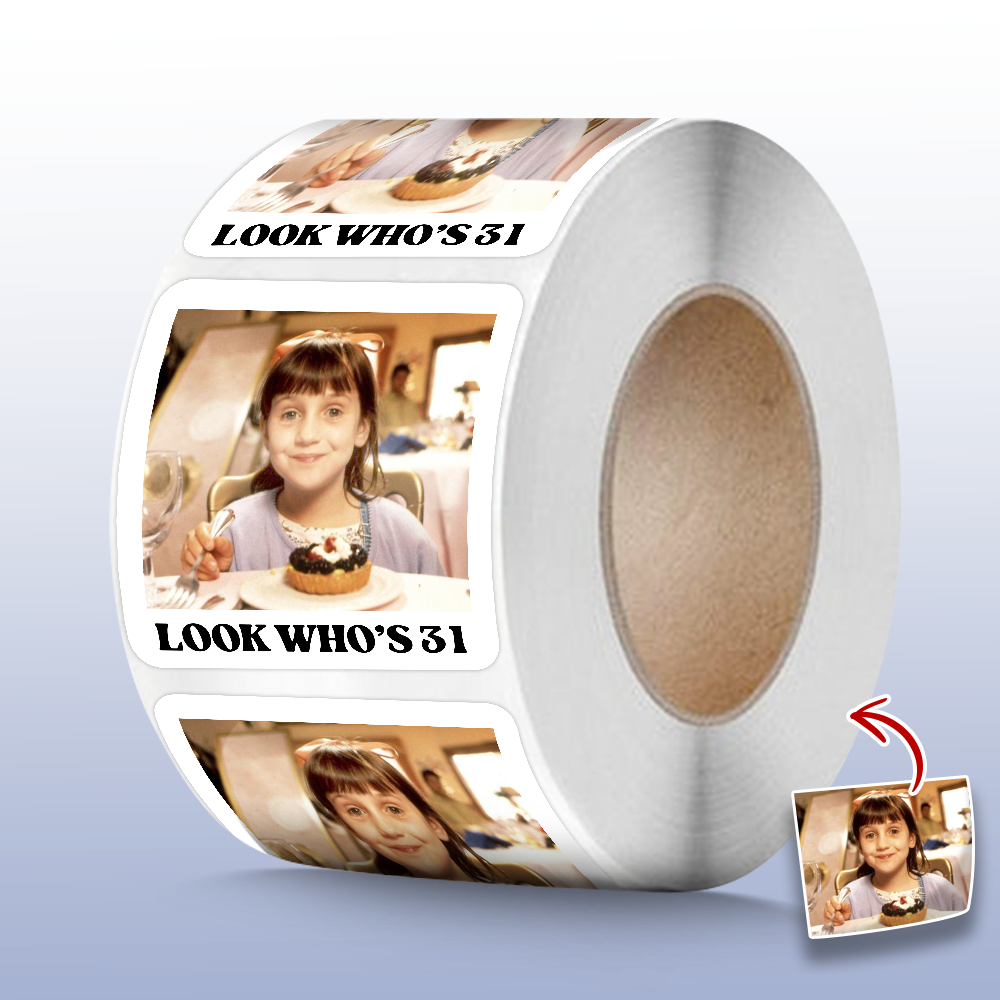 Custom Look Who’s Photo Roll Sticker For Birthday Decor LM32 899907