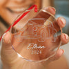 Custom Car Photo Christmas Engraved Glass Ornament TH10 894333