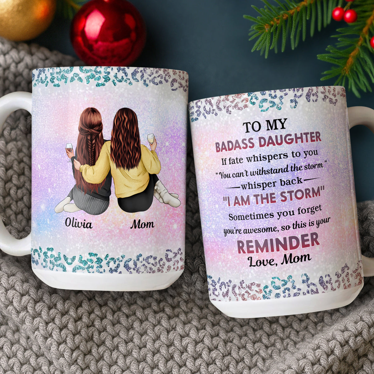 From Mom To Badass Daughter Personalized Print Full Mug HA75 897164