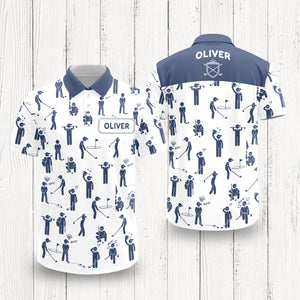 Custom Name Personalized Golf Ball Polo Shirt Gift For Golfer, Golf Lovers HA75 898580