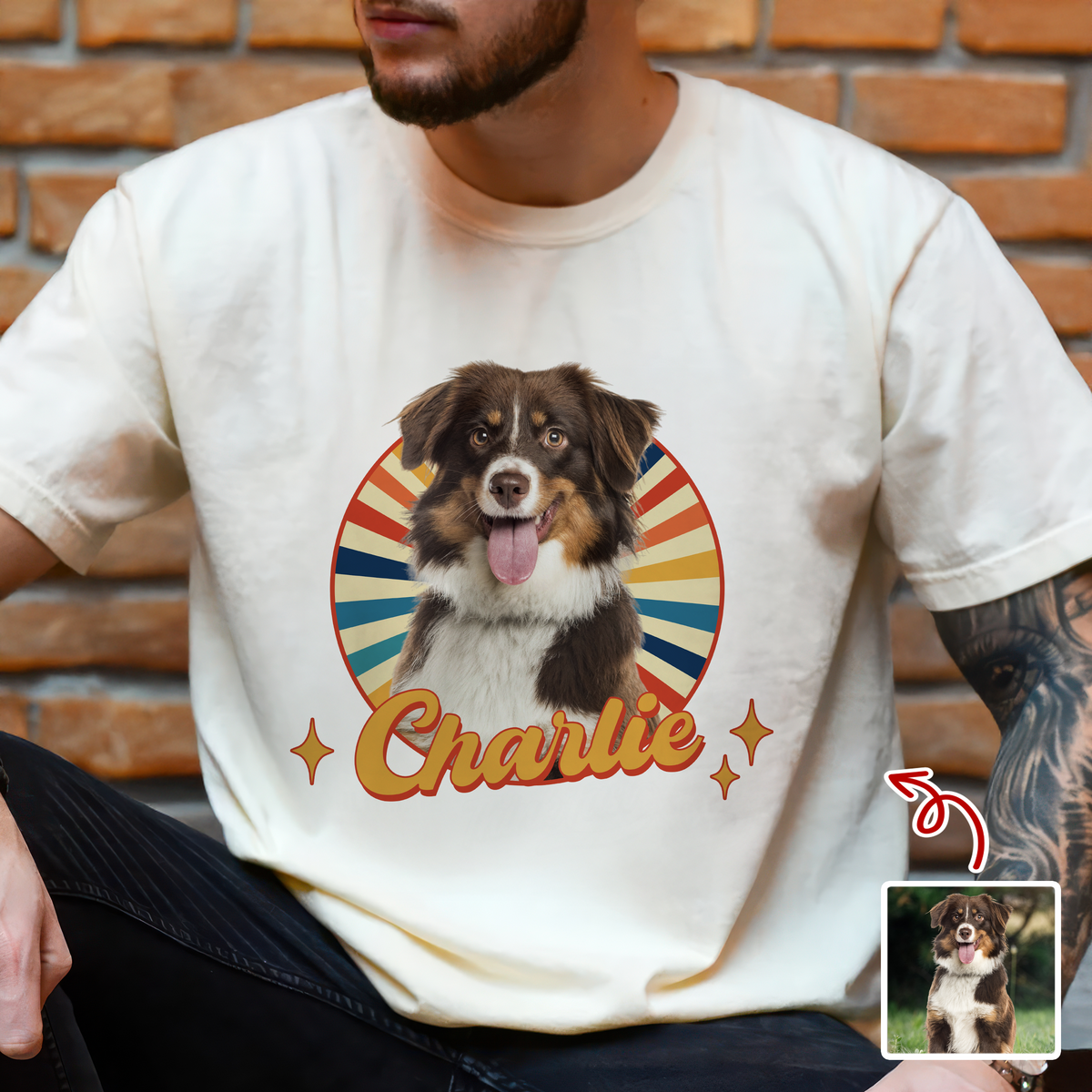 Custom Cute Dog Photo Retro Comfort Shirt For Dog Lovers LM32 895643