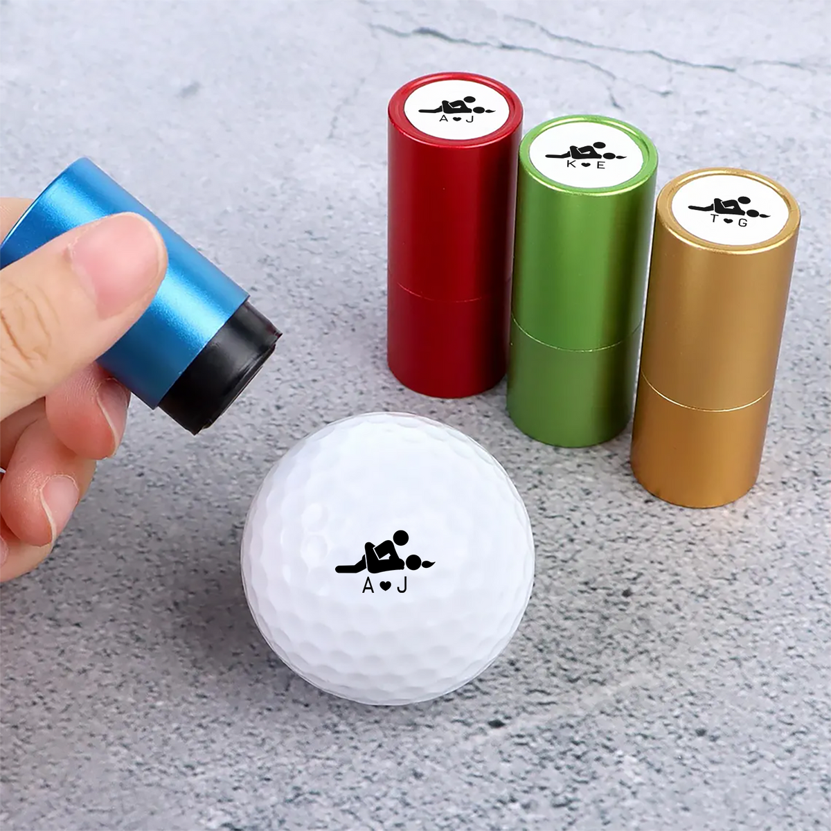 Personalized Funny Couple Golf Ball Stamp Box - Personalized Gift for Golfers HO82 903392