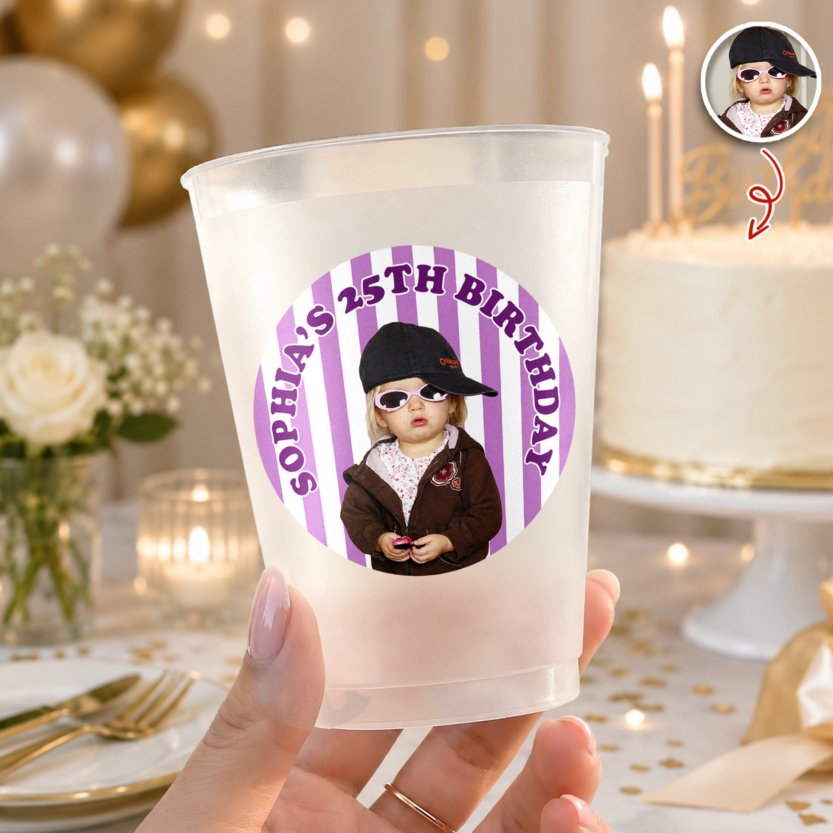 Custom Photo Birthday Party Cup - Personalized Birthday Party Decoration HA75 921768
