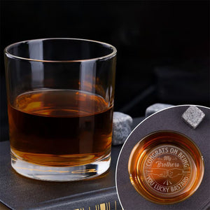 Congrats On Being My Brother You Lucky - Personalized Engraved Whiskey Glass CH07 896396