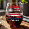 USA 250 Years Semiquincentennial Wine Glass TH10 894673