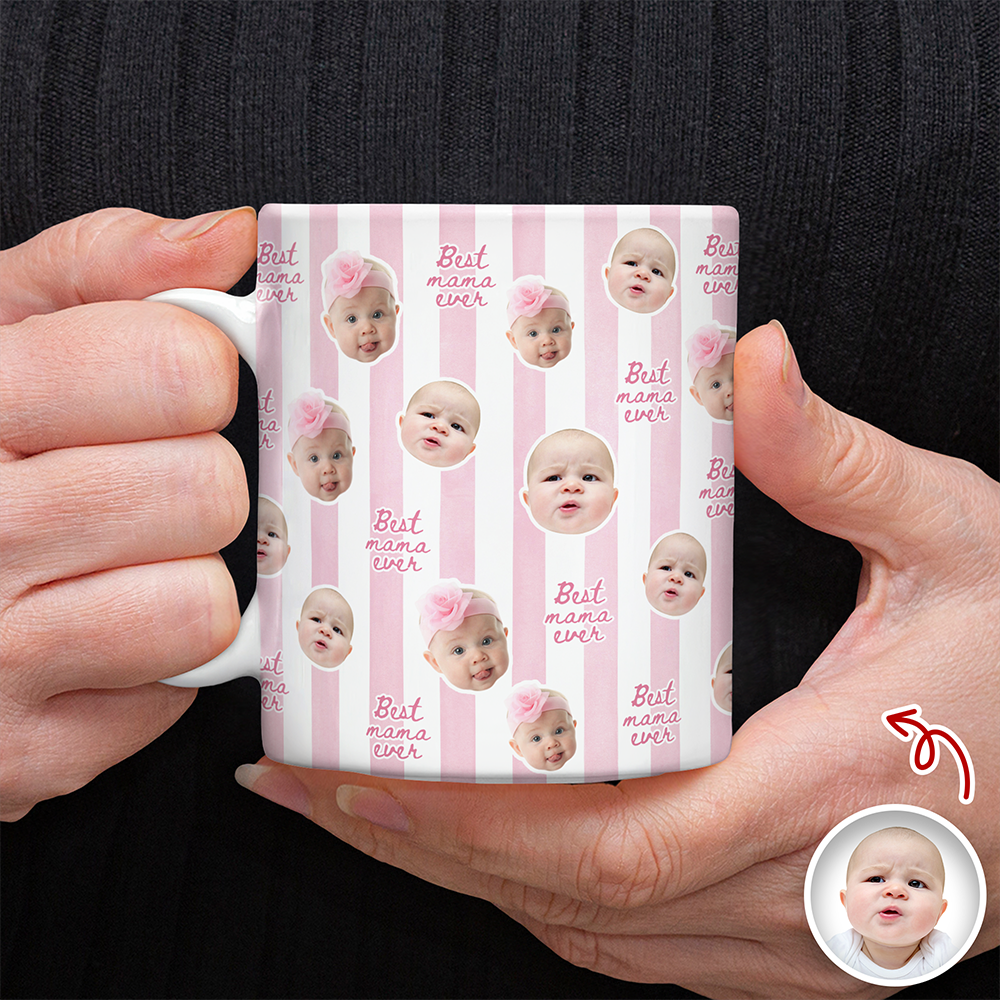 Custom Photo Best Mom Ever Mug Gifts For Mom, Grandma TH10 169547