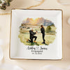 Custom Proposal Portrait Ring Dish Engagement Gift For Couple HO82 901020