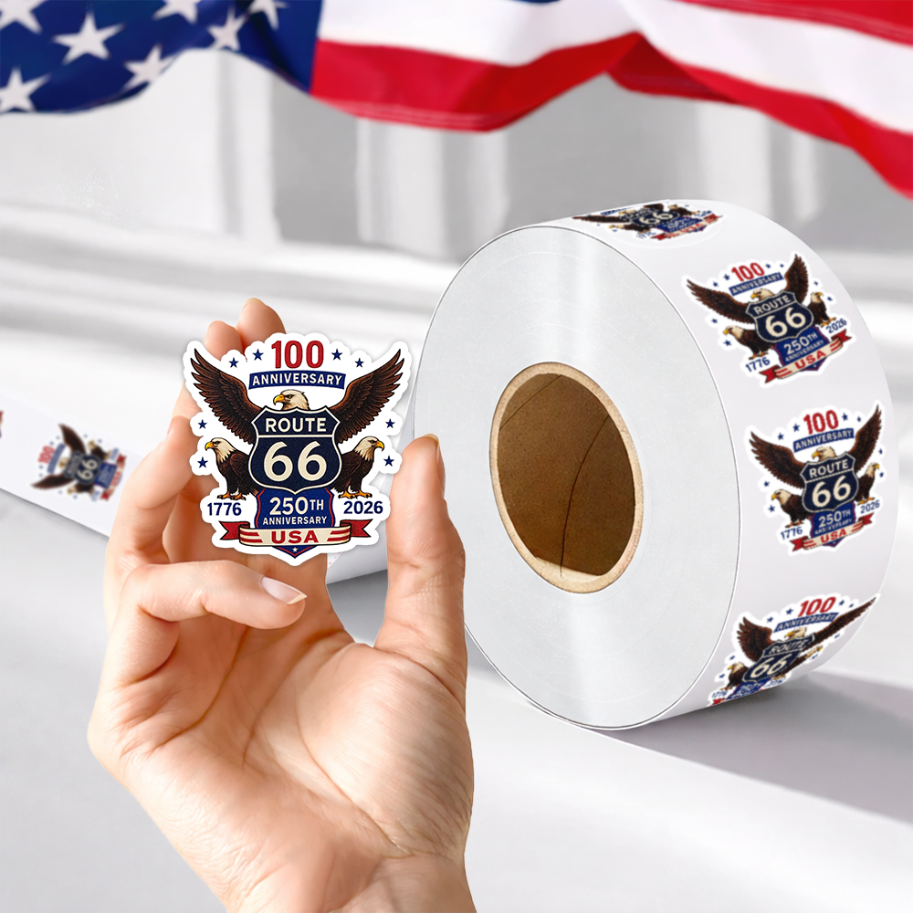 100 Years Of Route 66 And 250 Years Of USA Roll Sticker For Car Lover HA75 920356