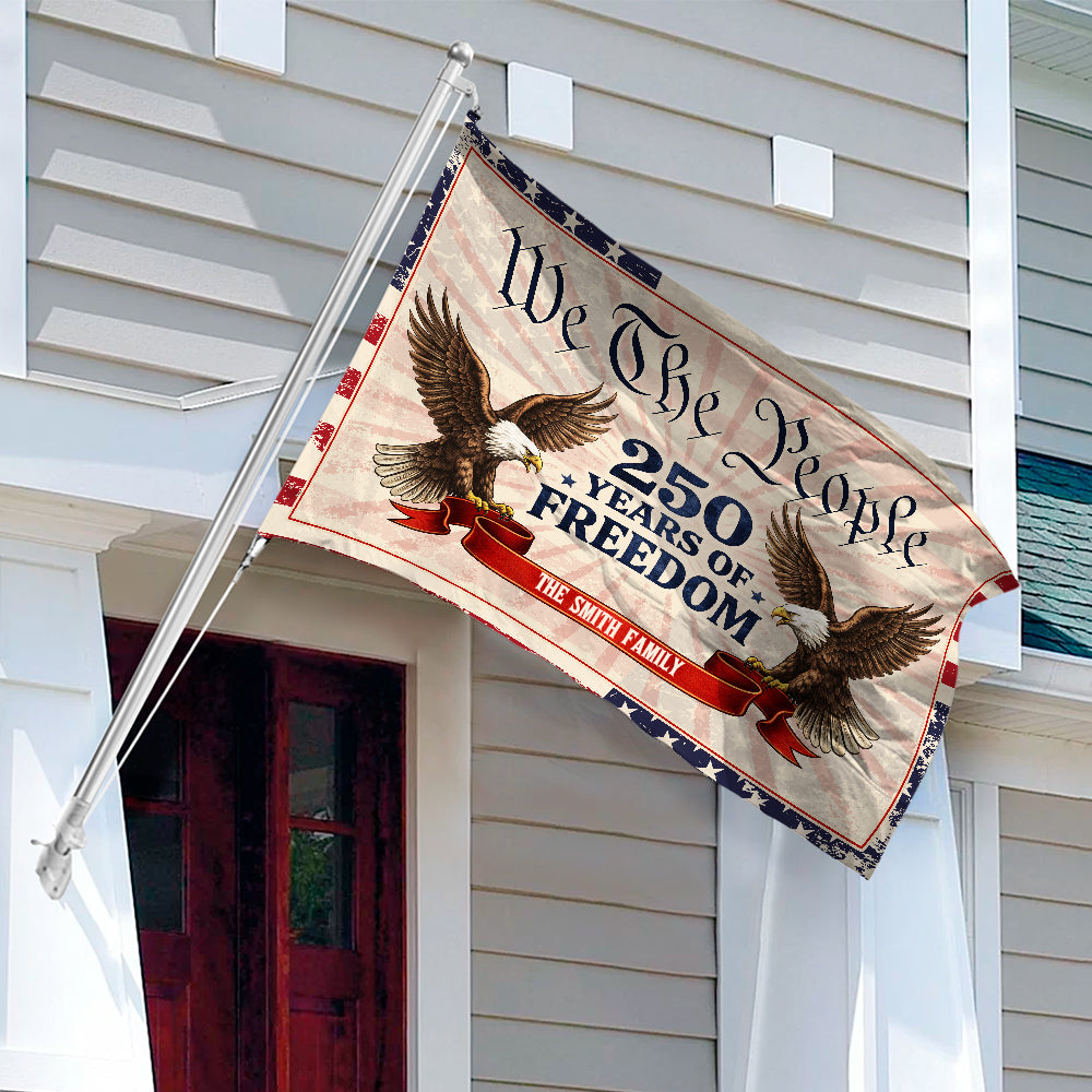 Personalized Family Name 250 Years Of Freedom House Flag TH10 898913