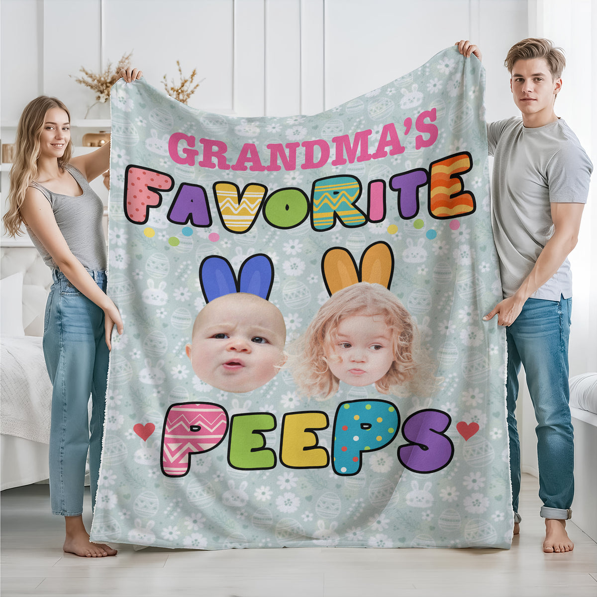 Custom Photo Favorite Peep For Easter Day Blanket TH10 892519