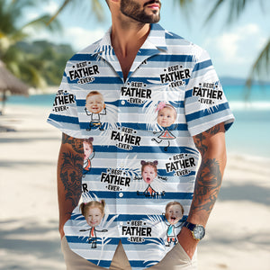 Custom Photo Best Dad Grandpa Ever - Personalized  Hawaiian Shirt LM32 893623