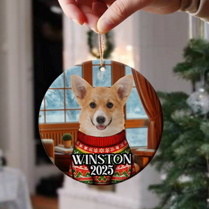 Custom Cute Dog Photo Christmas Ornament Gift For Dog Lover CH07 896804