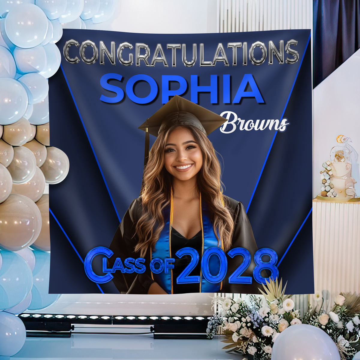 Custom Photo Class of 2026 Graduation Backdrop LM32 899205