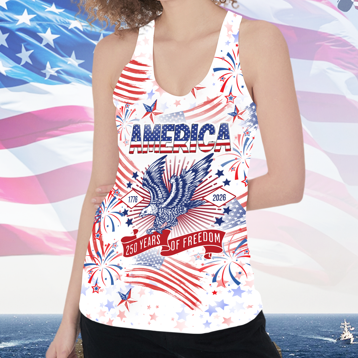 250 Years Of Freedom America Patriotic Tanktop TH10 169239