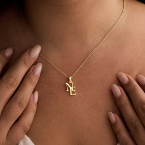 Custom Initial Necklace, Two Letter Necklace, Personalized Double Initial Necklace, Couple Gift for Her HA75 898600