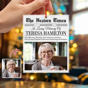 Custom Photo In Loving Memory Memorial Acrylic Ornament Christmas Gift HO82 894738